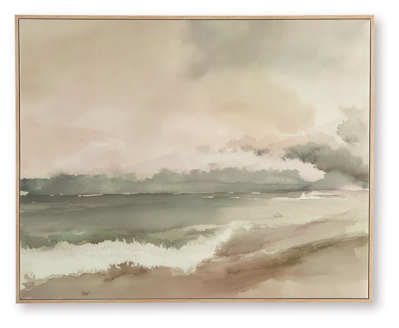 Vallus - Art Mural - Rose Poudré / Vert / Gris