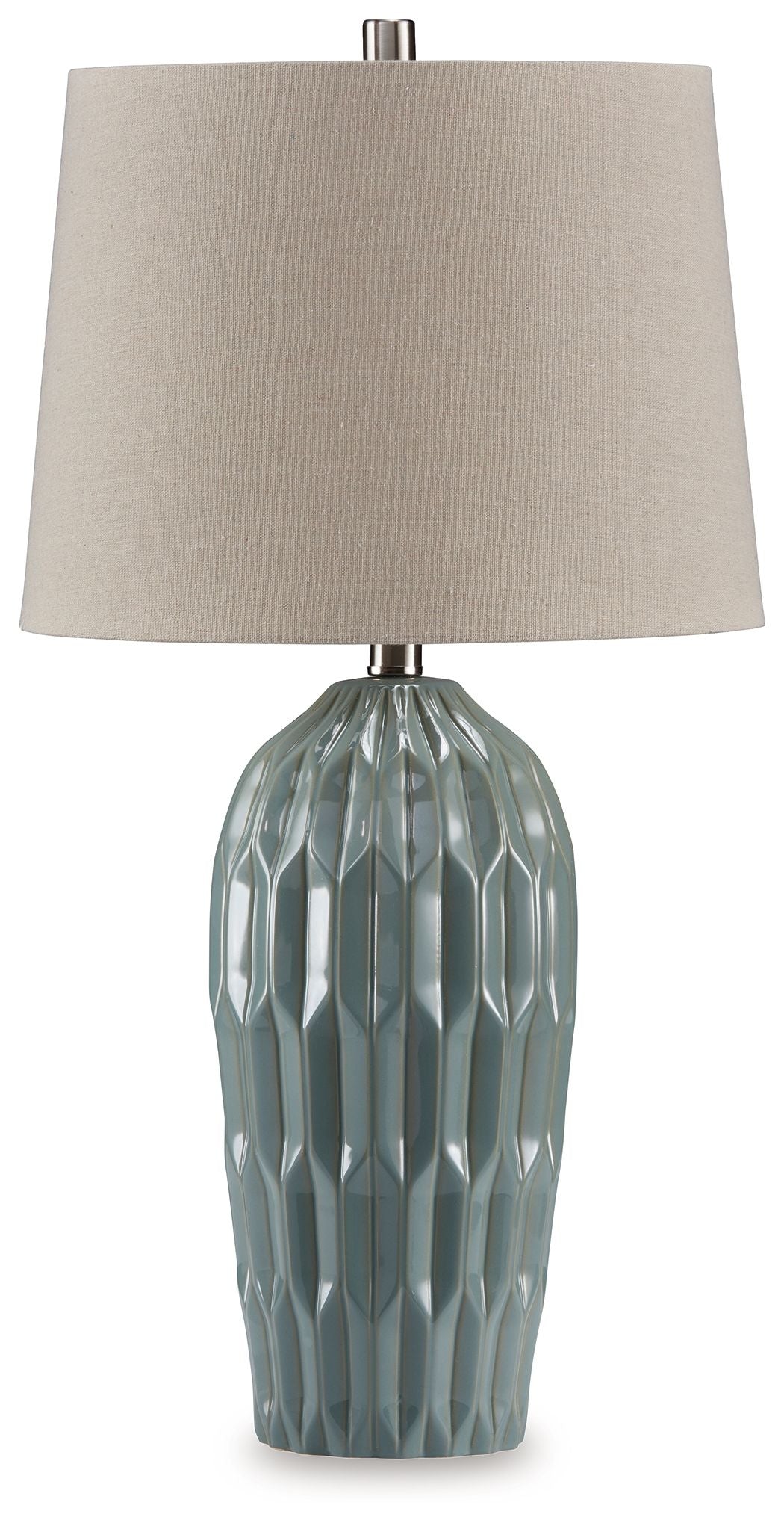 Hadbury - Lampe de table en céramique (lot de 2) - Bleu pâle / Bleu sarcelle