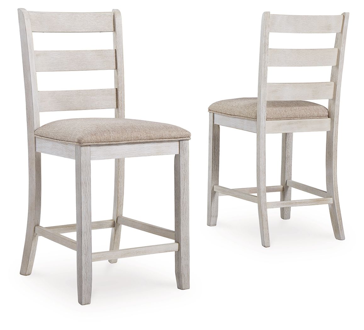 Skempton - Tabouret de bar rembourré (Lot de 2) - Blanc