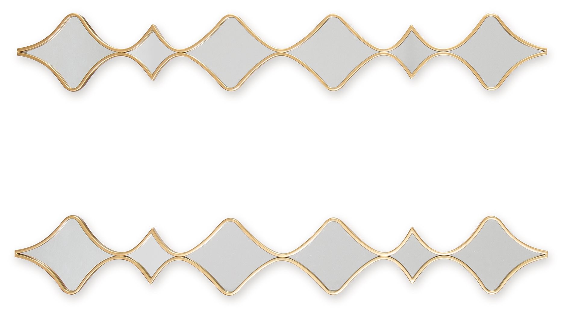 Harriswood - Lot de 2 miroirs décoratifs - Finition dorée