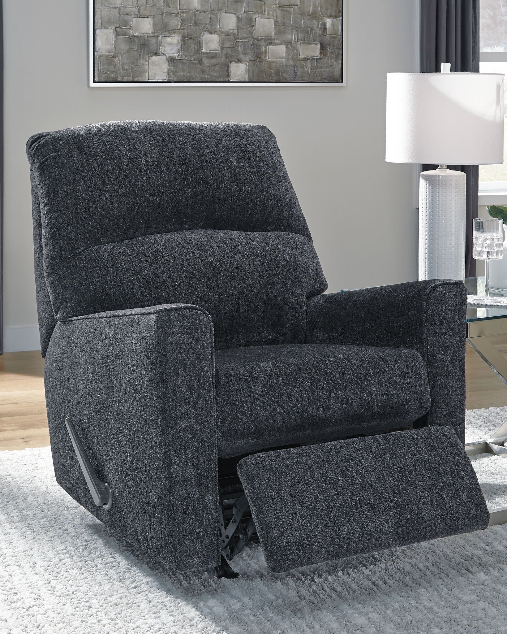 Altari - Fauteuil inclinable à bascule - Tissu - Ardoise