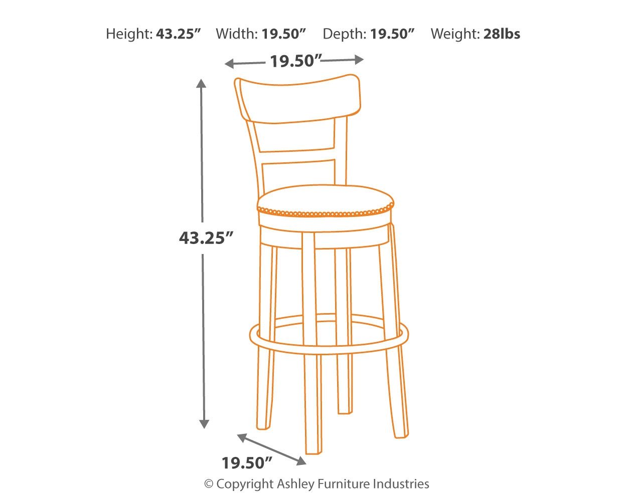 Pinnadel - Tabouret de bar pivotant