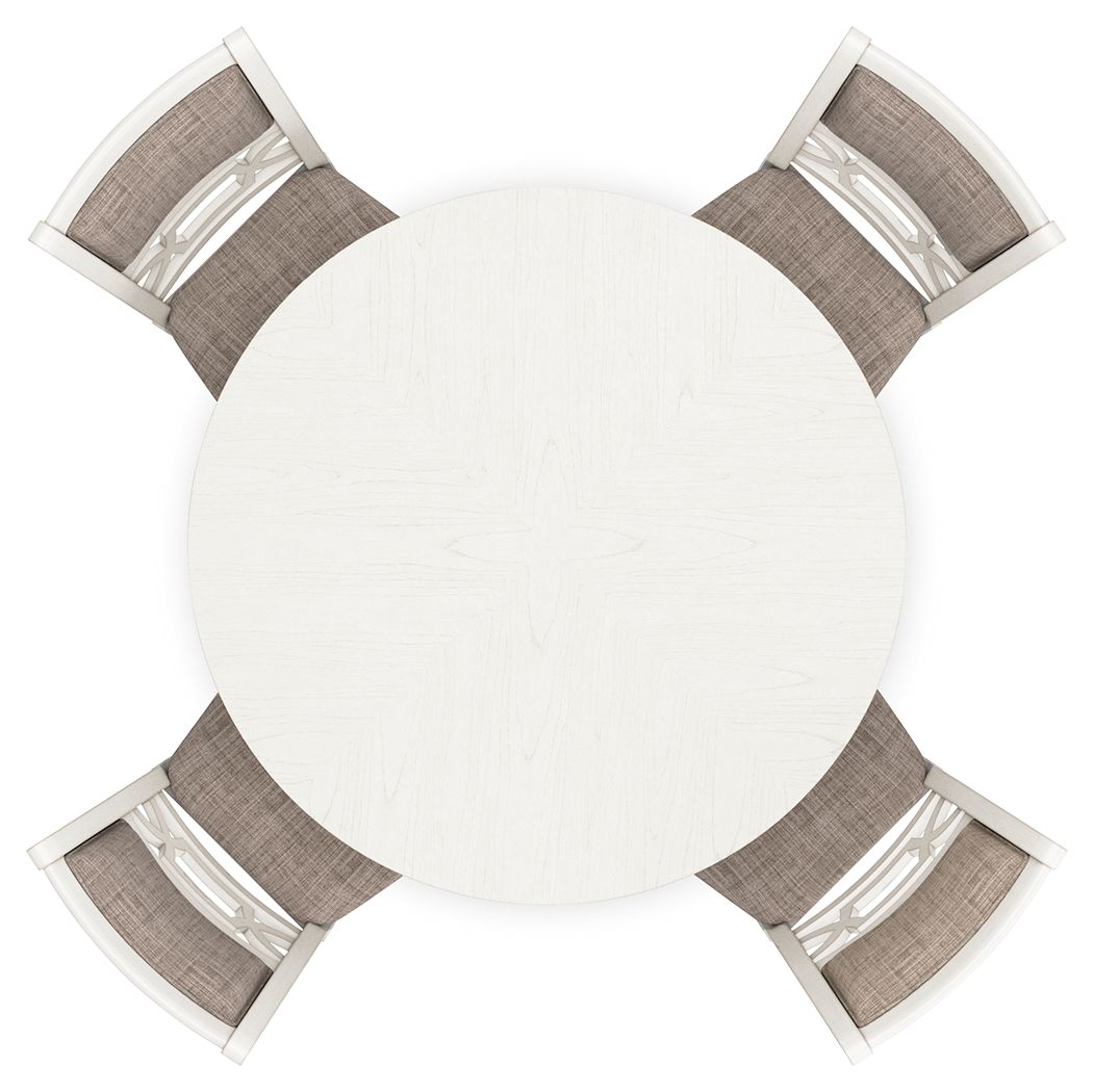 Erinberg - Ensemble table et chaises de salle à manger (5 pièces) - Blanc antique