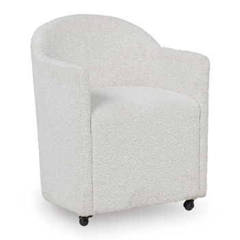 Radkin - Chaise de salle à manger capitonnée avec accoudoirs (lot de 2) - Blanc cassé