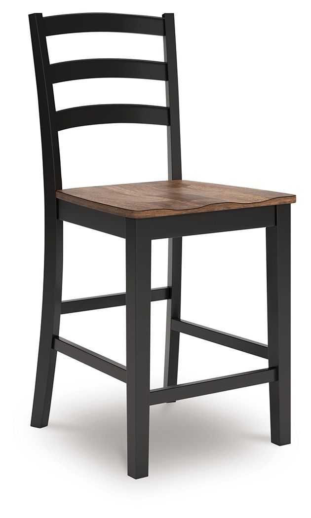 Wildenauer - Tabouret de bar (lot de 2) - Marron / Noir