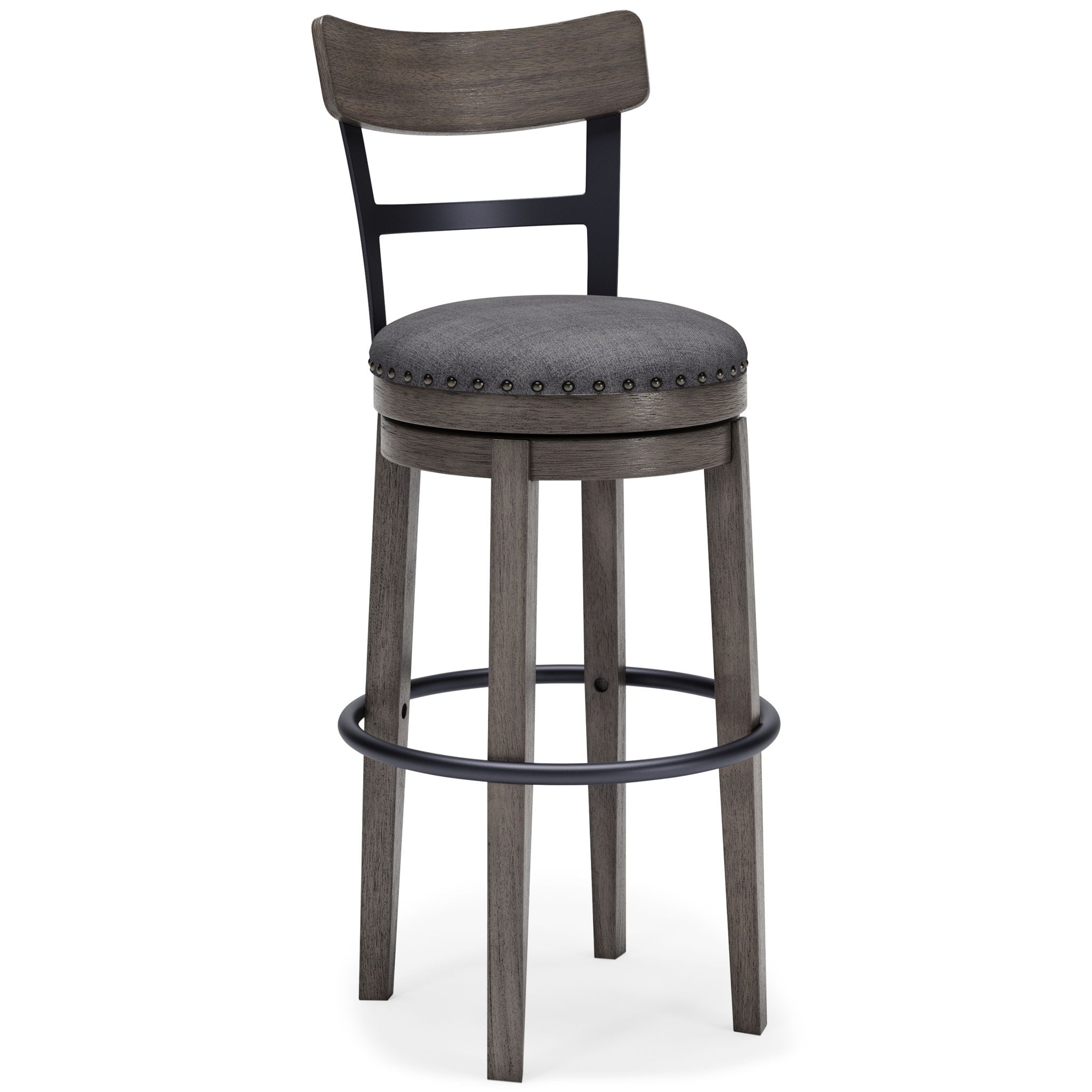Caitbrook - Tabouret de bar pivotant haut UPH - Gris