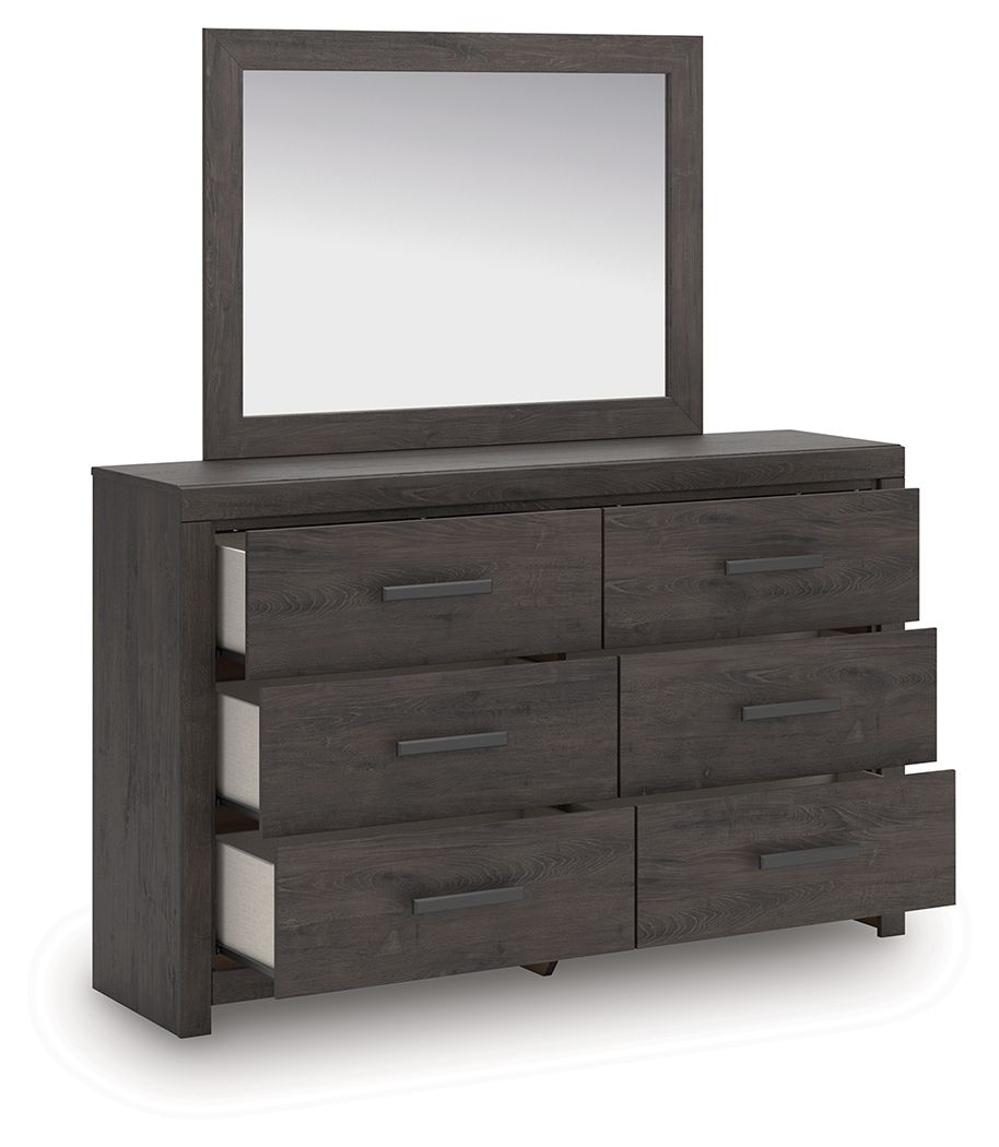 Prendonea - Commode et miroir - Anthracite