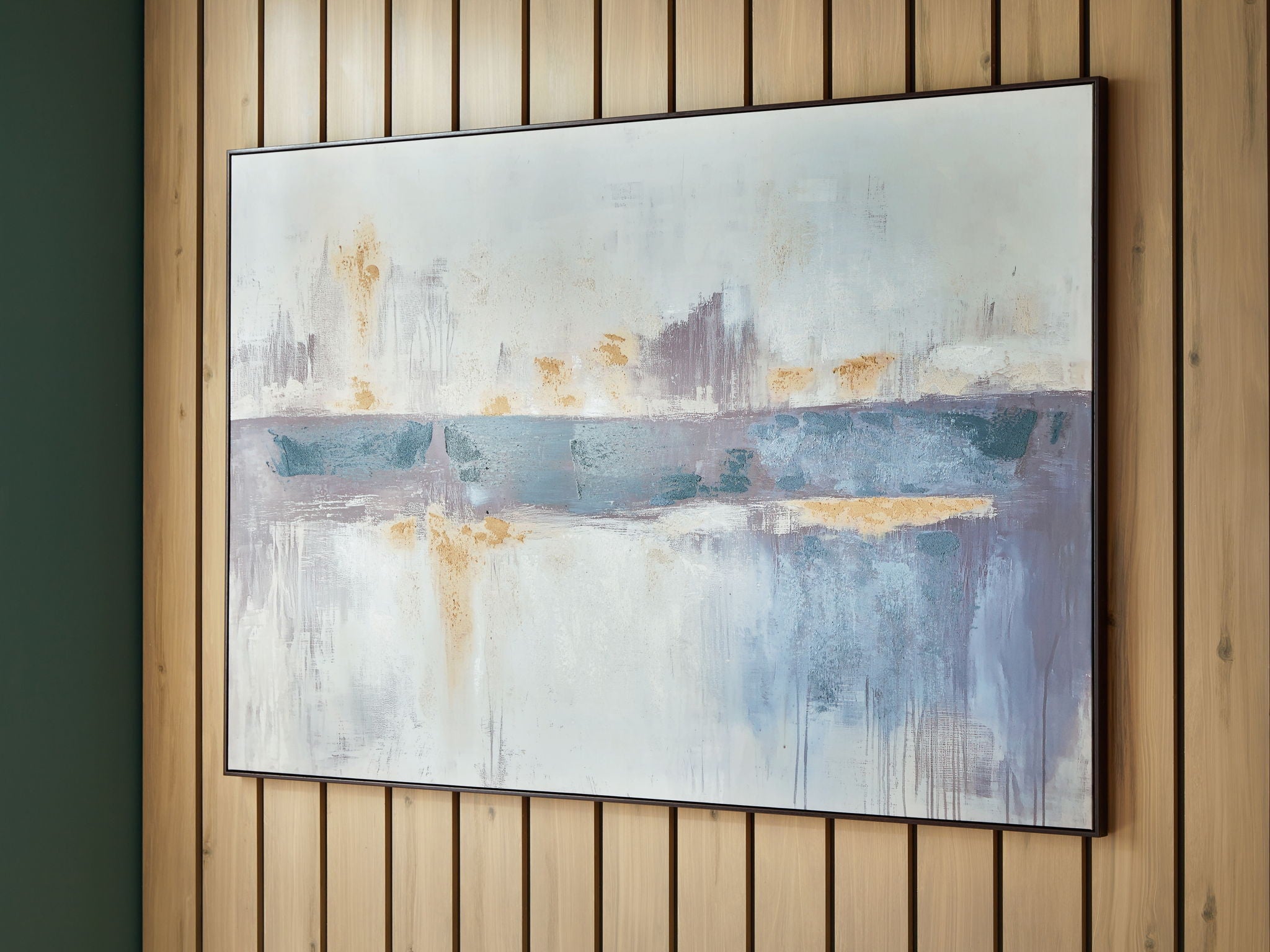 Gatesford - Décoration murale - Bleu / Blanc / Havane