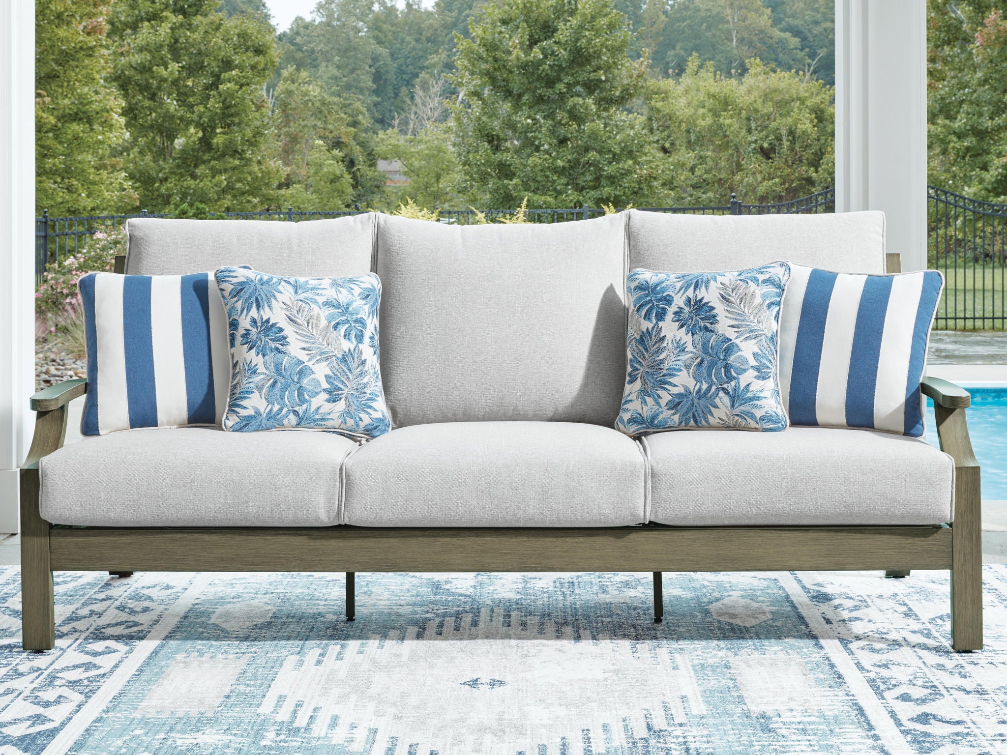 Rainier Ranch - Canapé avec coussin - Marron / Beige