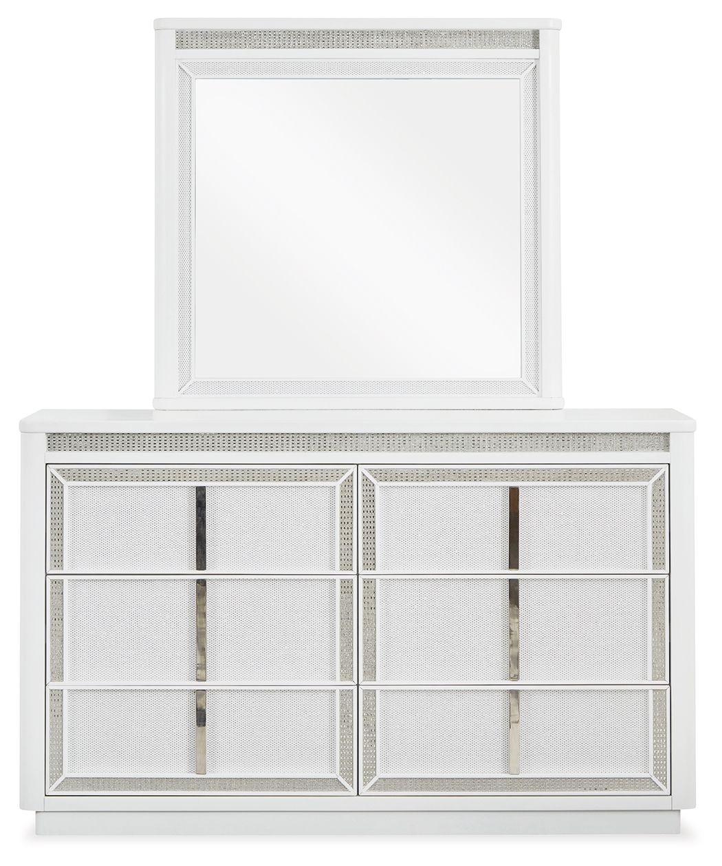 Commode et miroir Chalanna - Blanc