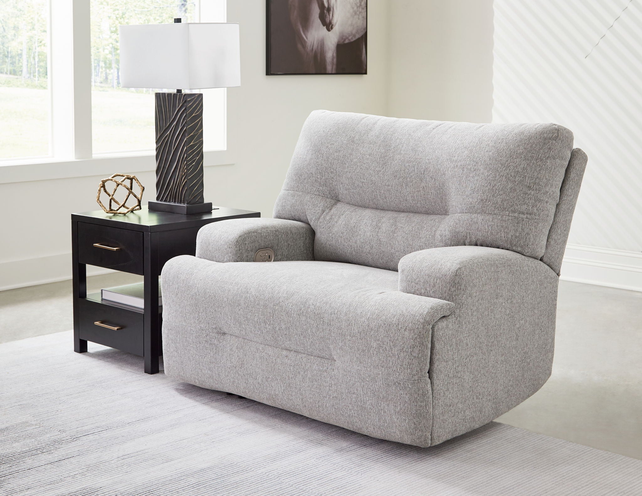 Acklen Place - Wide Seat Power Recliner - Pewter
