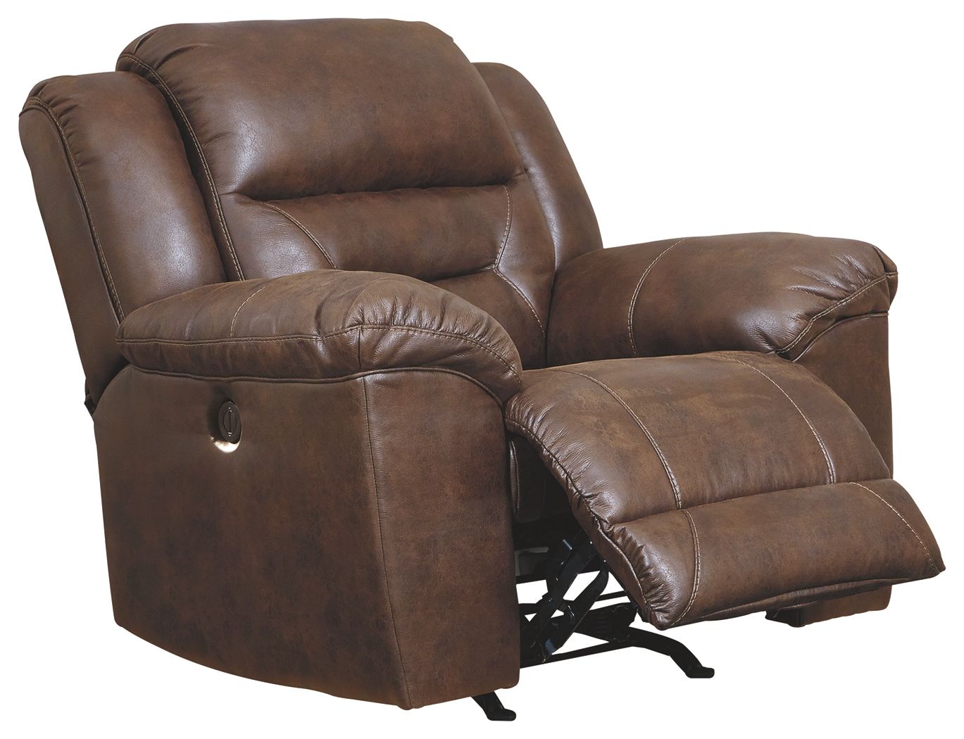 Stoneland - Fauteuil inclinable motorisé - Similicuir - Chocolat