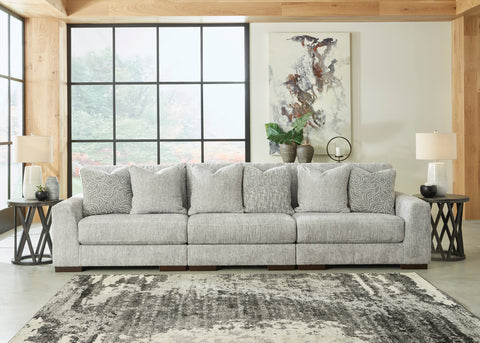 Regent Park 3 Piece Sectional - Pewter / Symmetrical