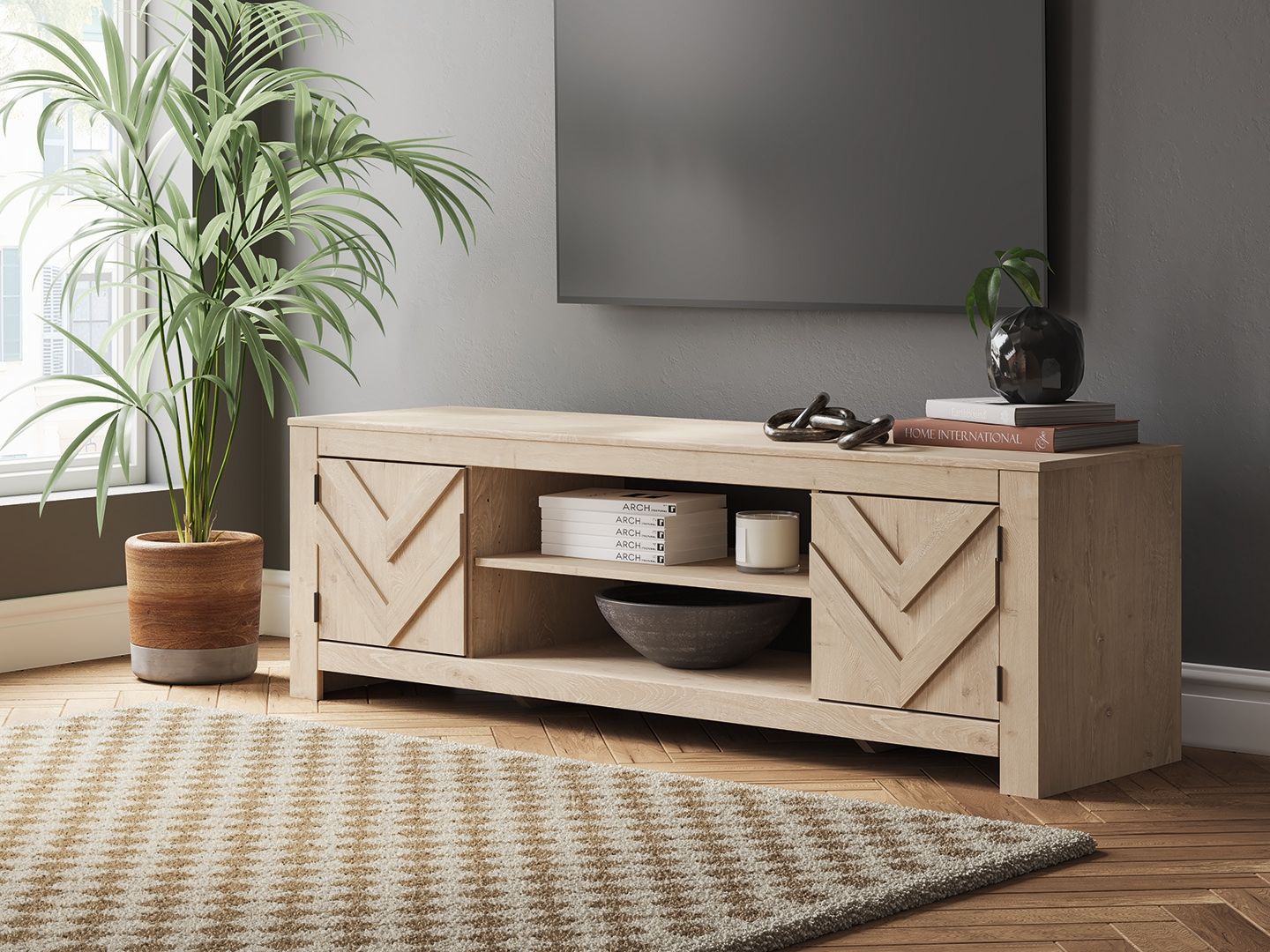 Cayboni - Meuble TV LG avec option cheminée