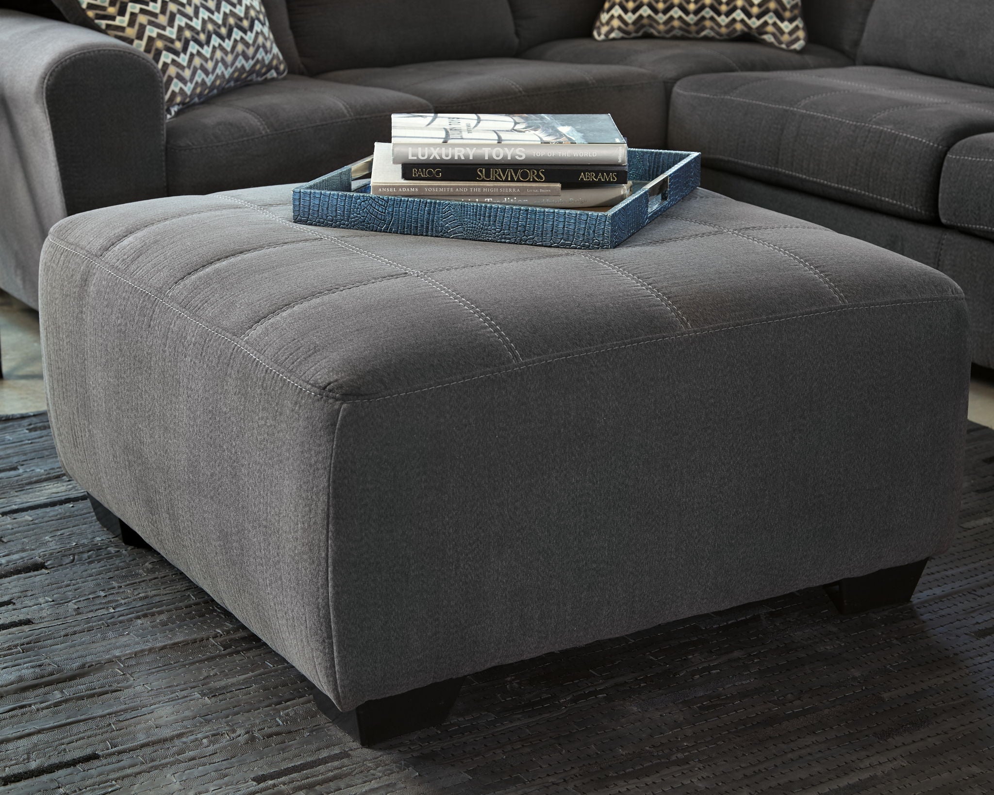 Ambee - Grand Pouf d'appoint - Ardoise