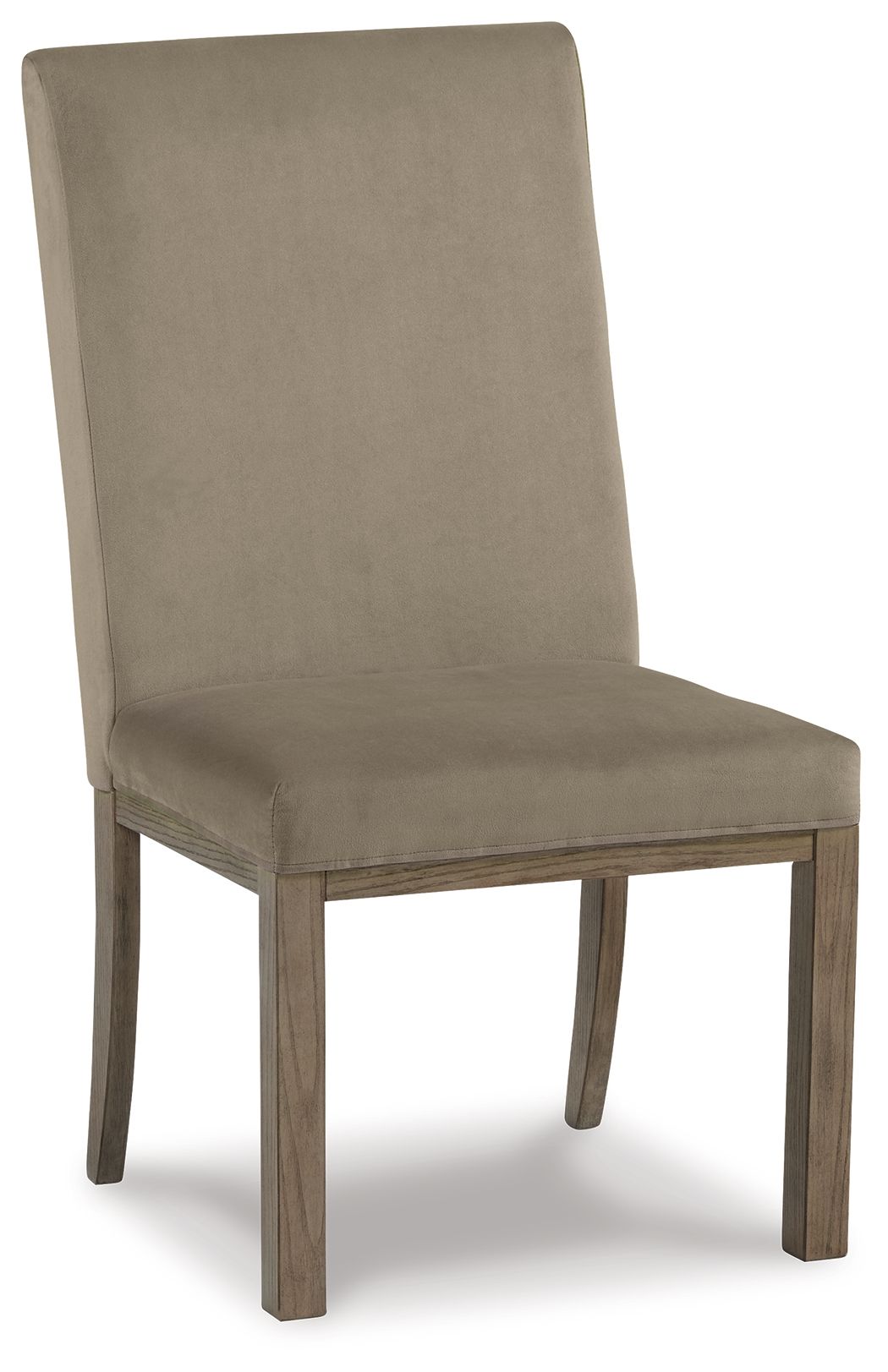 Chrestner - Chaise de salle à manger rembourrée (lot de 2) - Gris / Marron