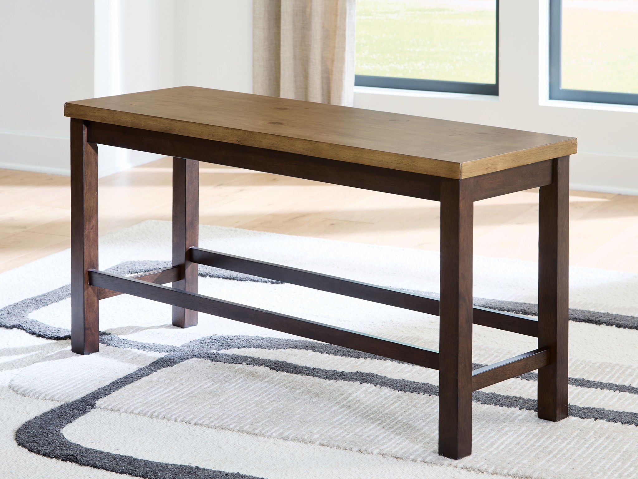 Rylandeen - Banc double hauteur comptoir - Brun clair / Brun foncé