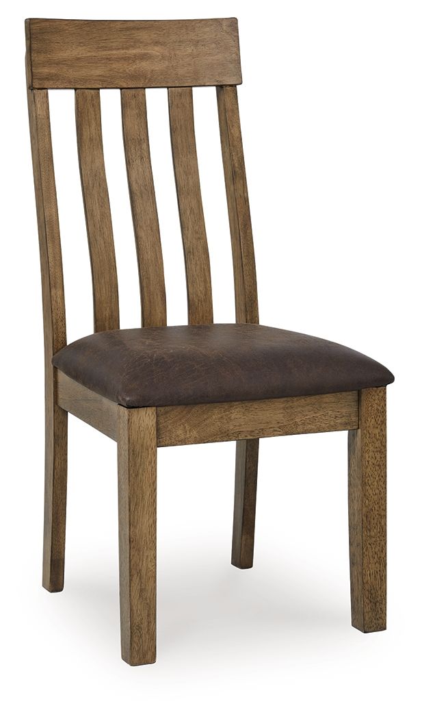 Urbinforte - Chaise de salle à manger capitonnée (Lot de 2) - Marron clair