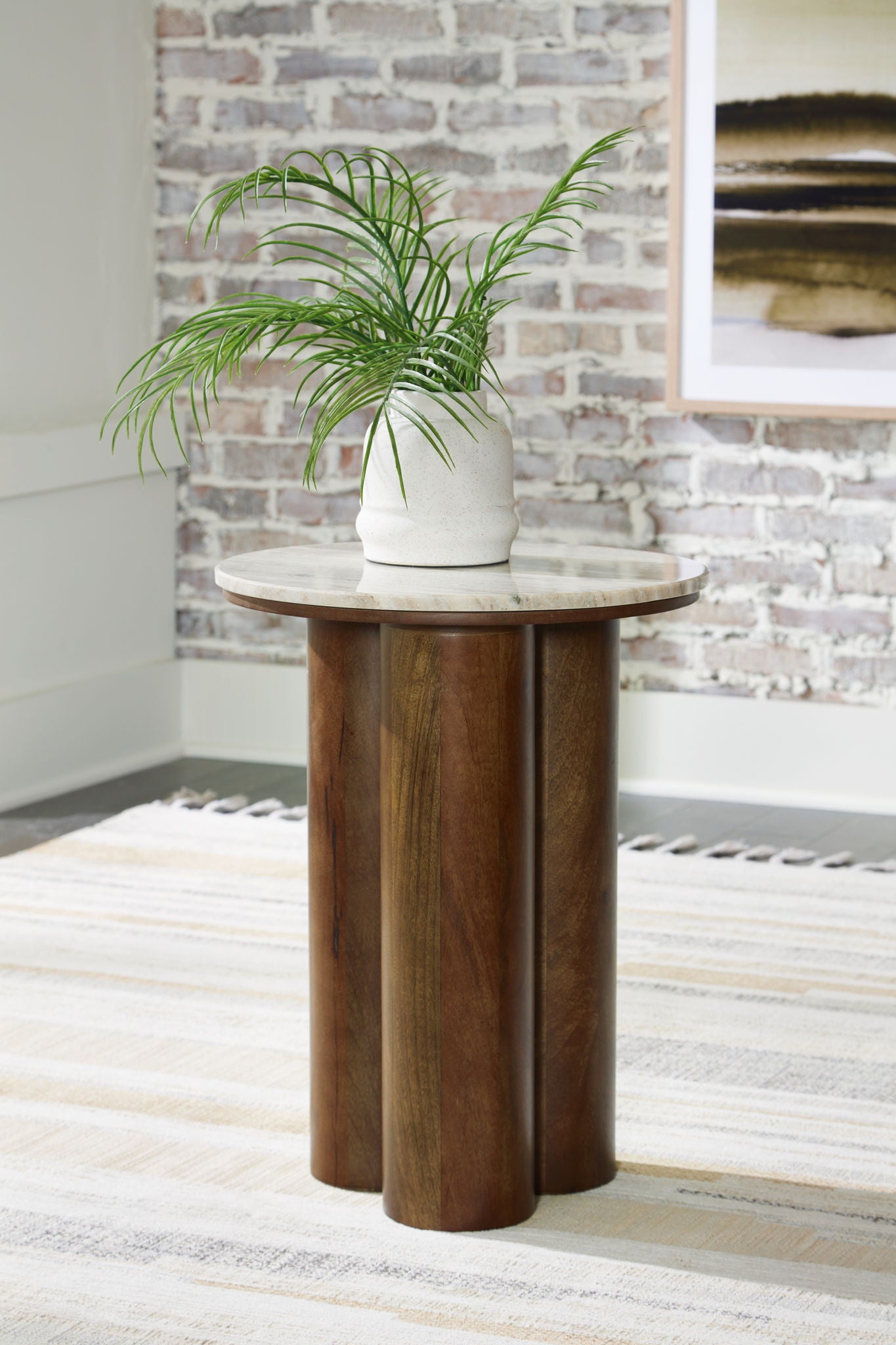Henfield - Table d'appoint - Beige / Marron
