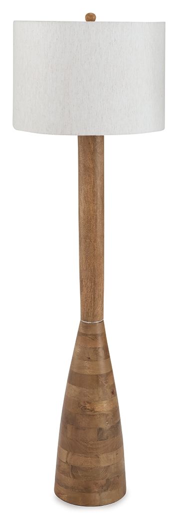 Ailsa - Lampadaire en bois - Marron naturel