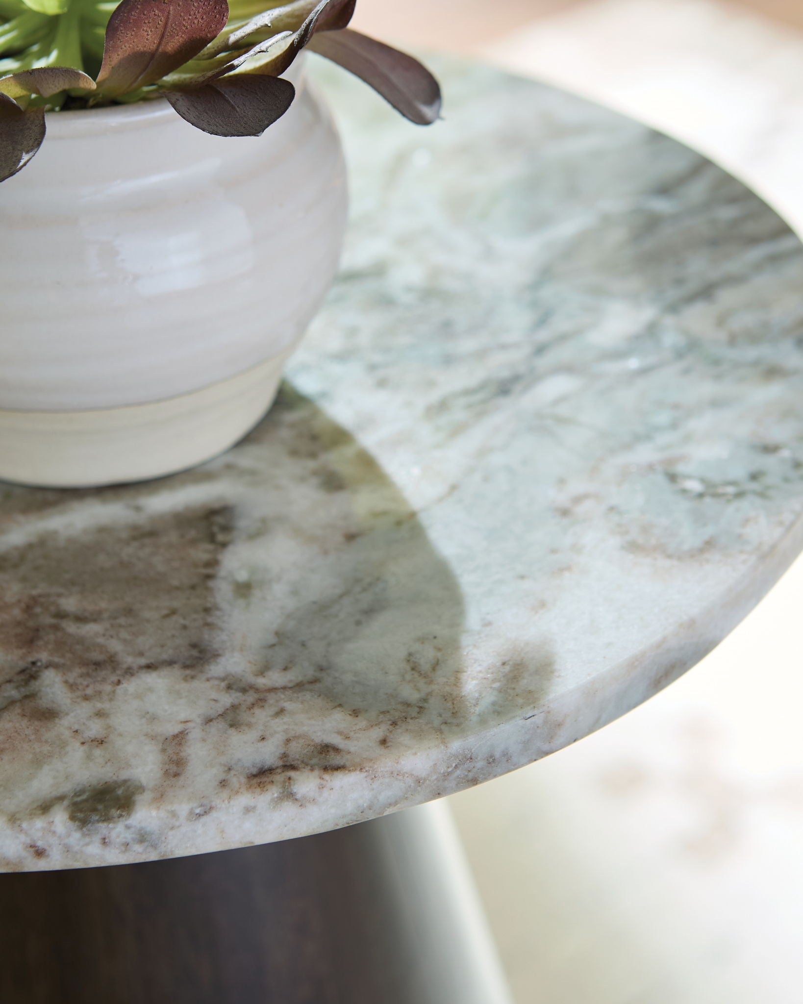 Waltnor - Table d'appoint - Gris / Blanc / Marron
