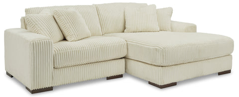 Lindyn 2 Piece Sectional with Chaise - Ivory / Right Facing