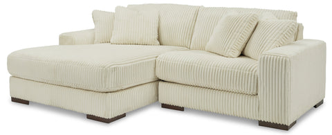 Lindyn 2 Piece Sectional with Chaise - Ivory / Left-Facing