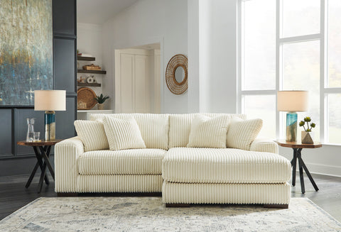 Lindyn 2 Piece Sectional with Chaise - Ivory / Right Facing