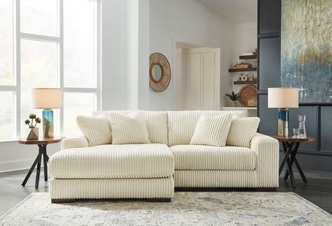 Lindyn 2 Piece Sectional with Chaise - Ivory / Left-Facing