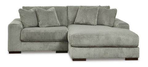 Lindyn 2 Piece Sectional with Chaise - Fog / Right Facing