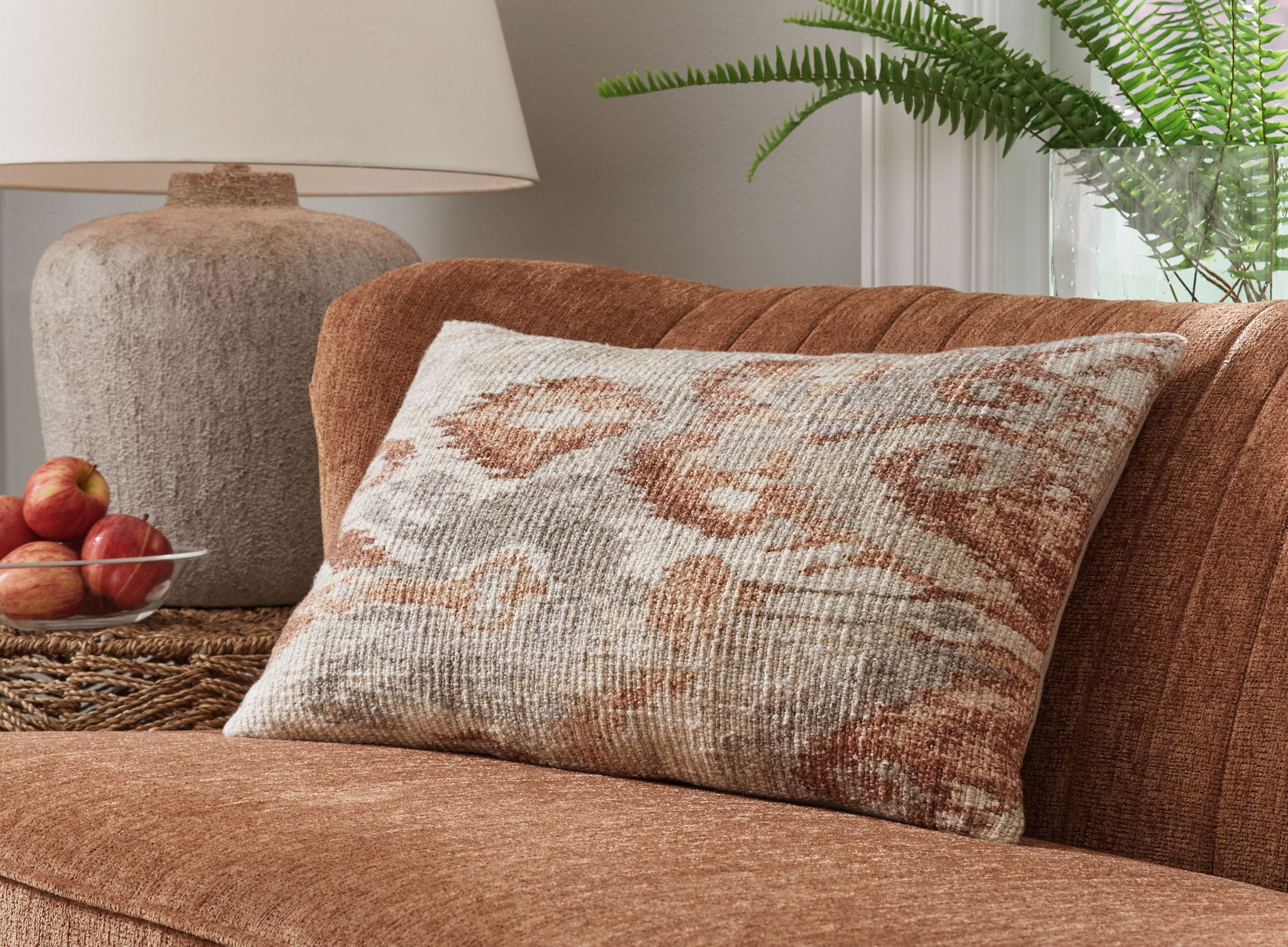 Aprover - Pillow (Set of 4) - Rust / Gray / White