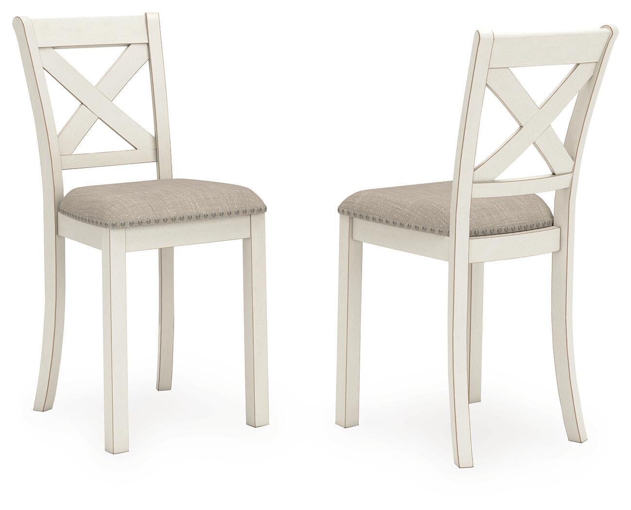Robbinsdale - Tabouret de bar rembourré (Lot de 2) - Blanc antique