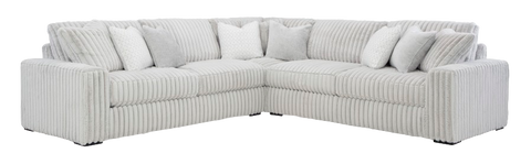 Stupendous 3 Piece Sectional - Alloy / Symmetrical