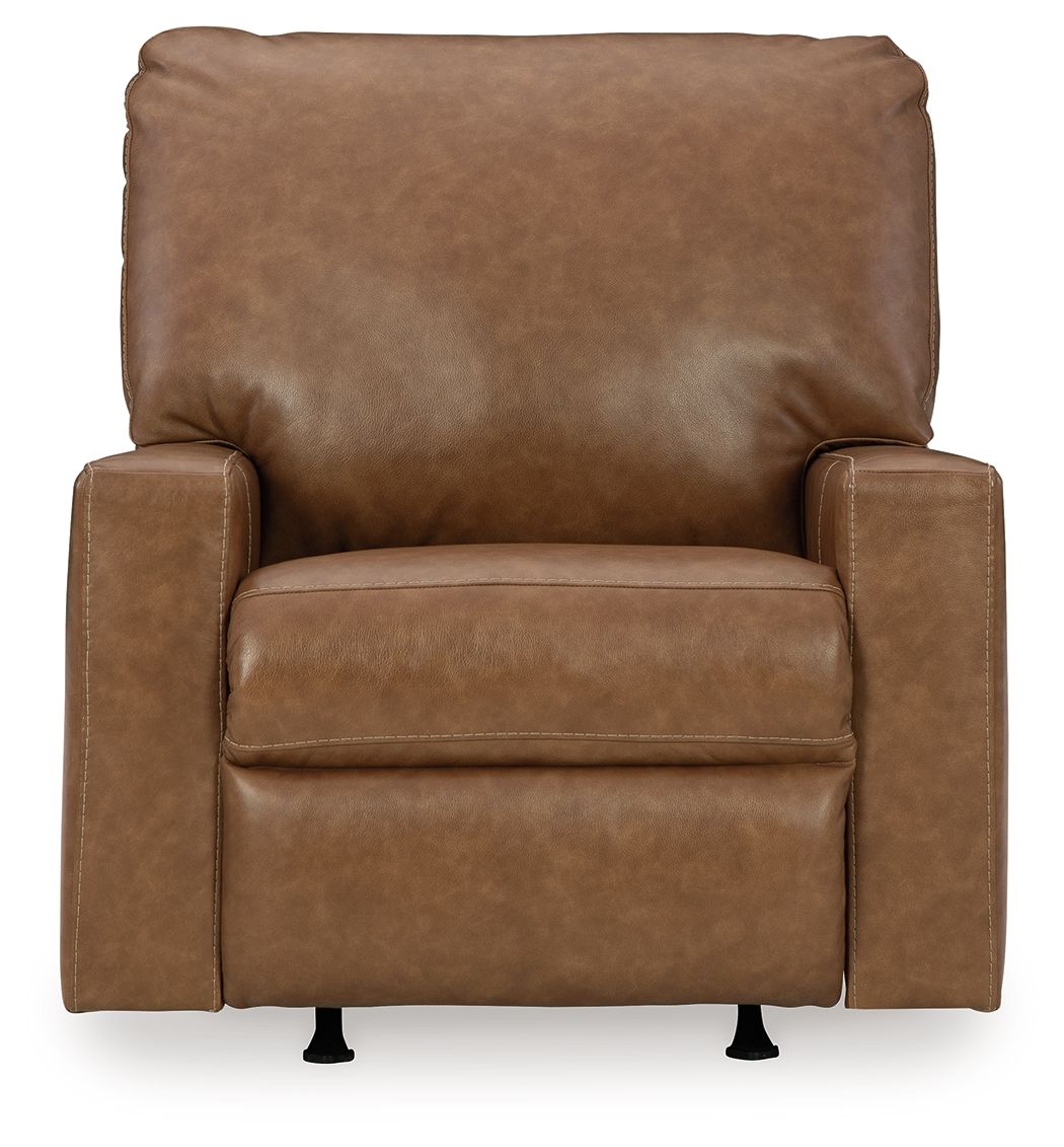 Bolsena - Fauteuil inclinable à bascule - Cuir assorti - Caramel