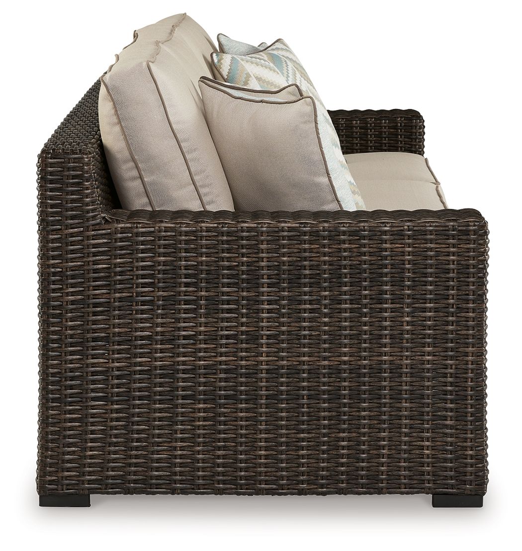 Coastline Bay - Canapé avec coussin - Marron