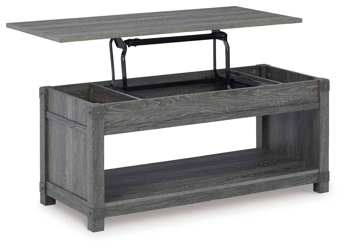 Freedan - Table basse relevable - Marron grisâtre