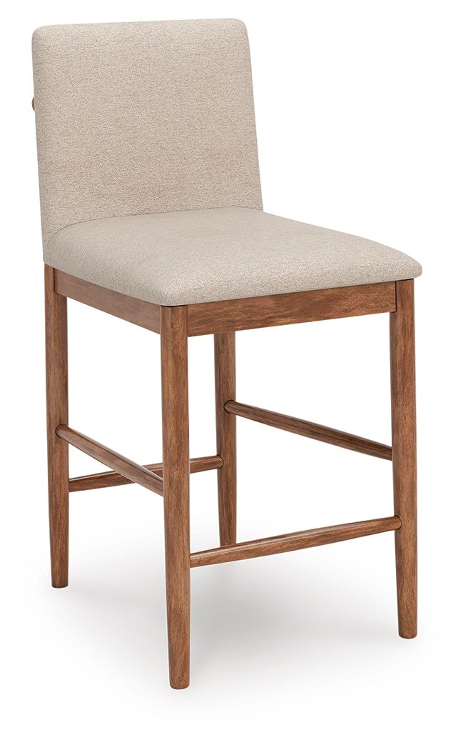 Isanti - Tabouret de bar rembourré (Lot de 2) - Marron clair
