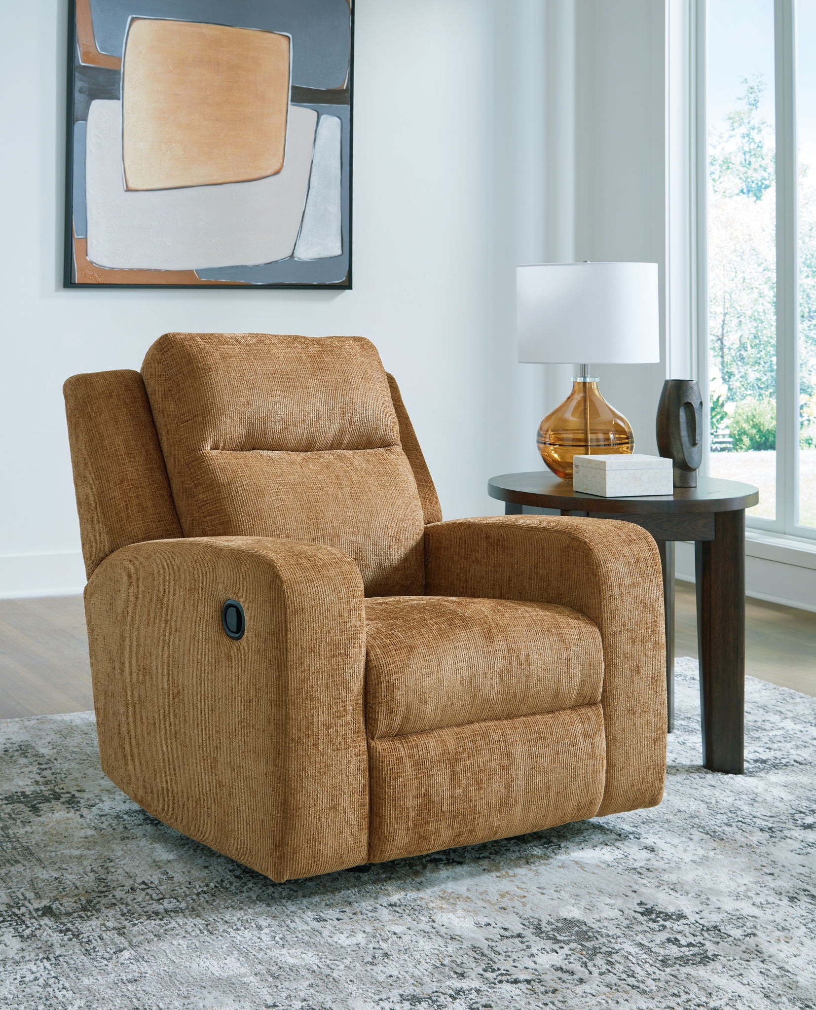 Kanlow - Fauteuil inclinable à bascule - Tissu - Miel