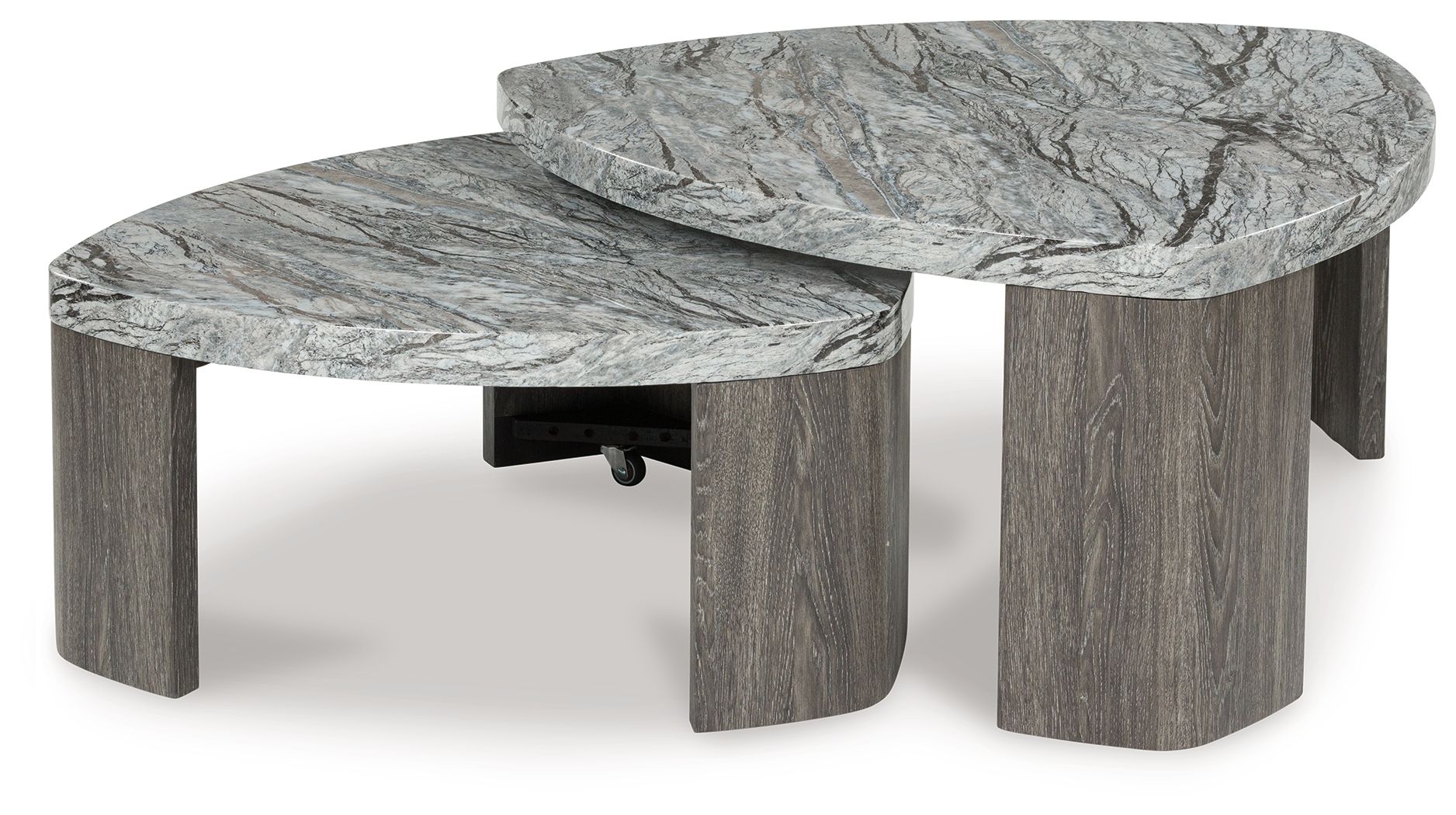 Surmour - Table basse empilable - Gris / Marron