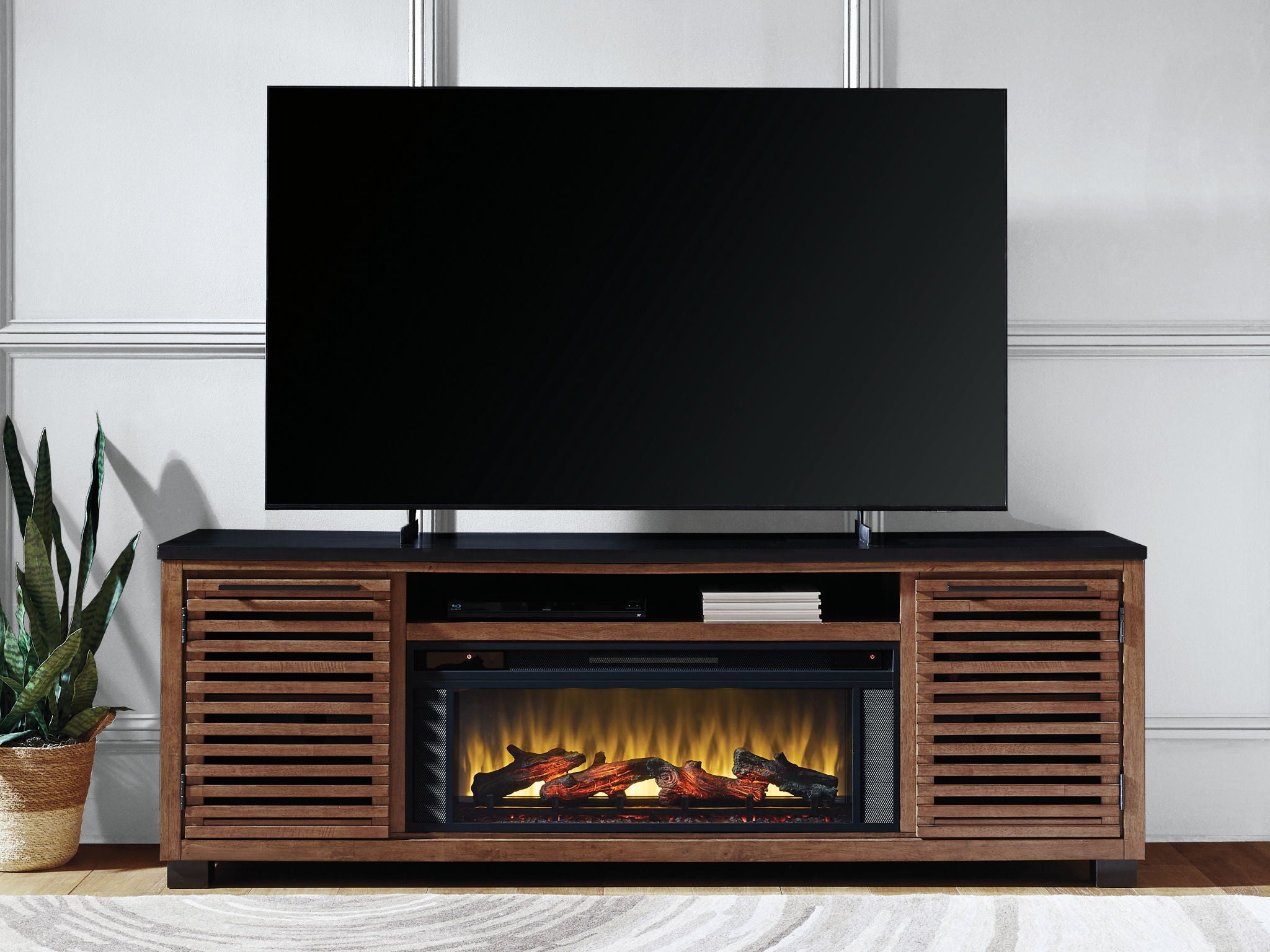 Kallari - Meuble TV avec option cheminée