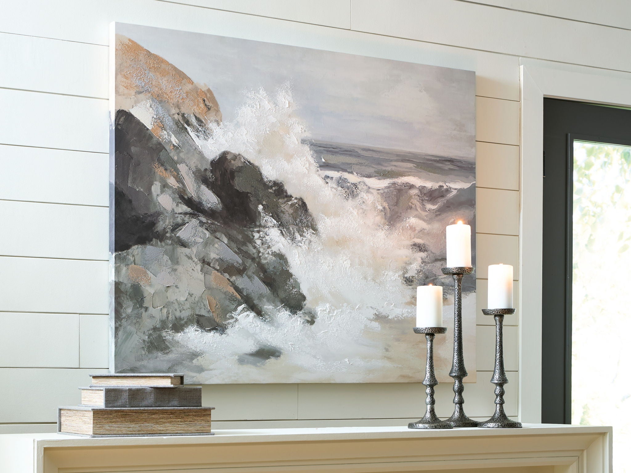 Worthner - Décoration Murale - Beige / Gris / Blanc