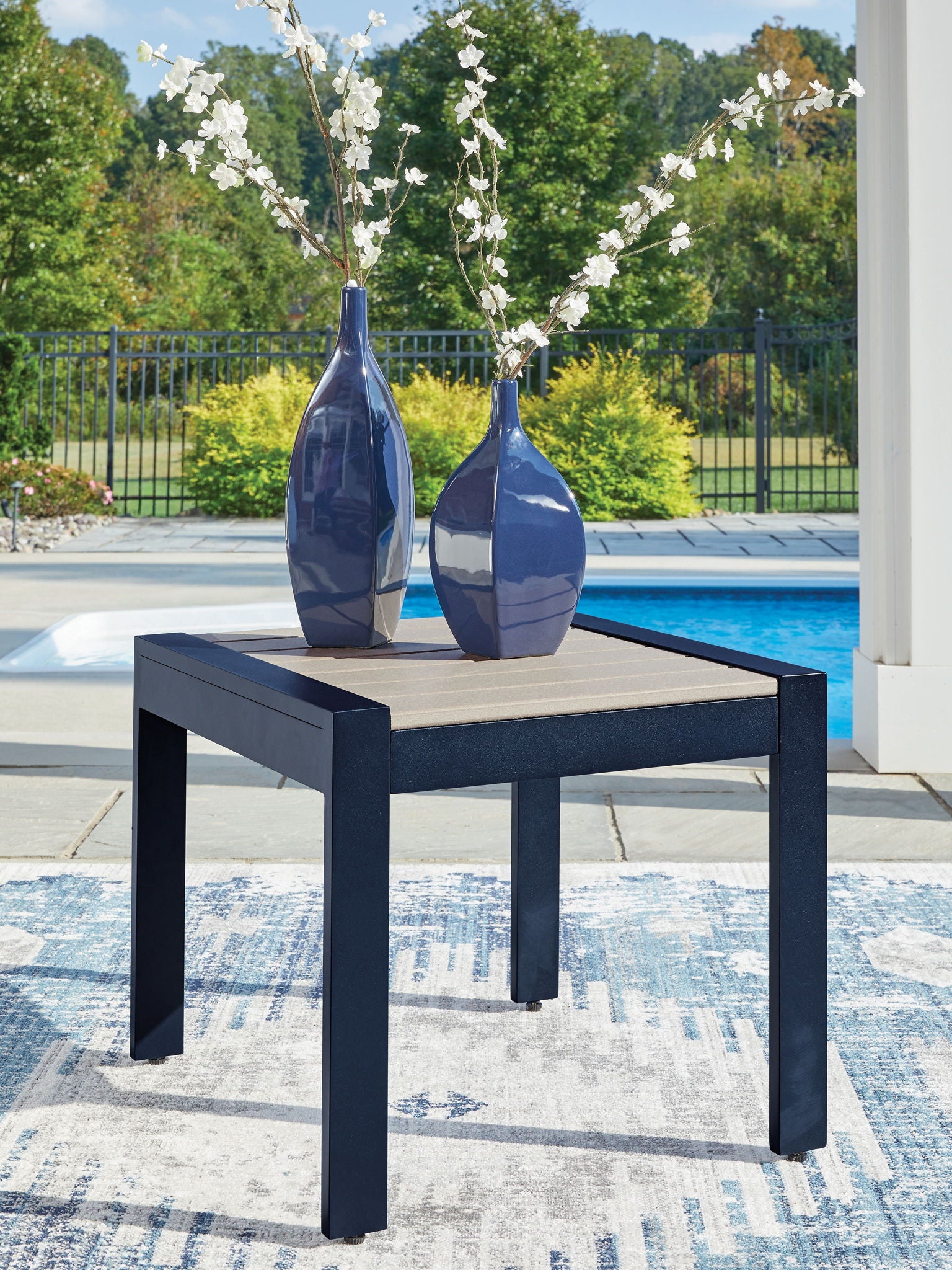 Table Basse Rectangulaire de Cocktail East Beach - Bleue