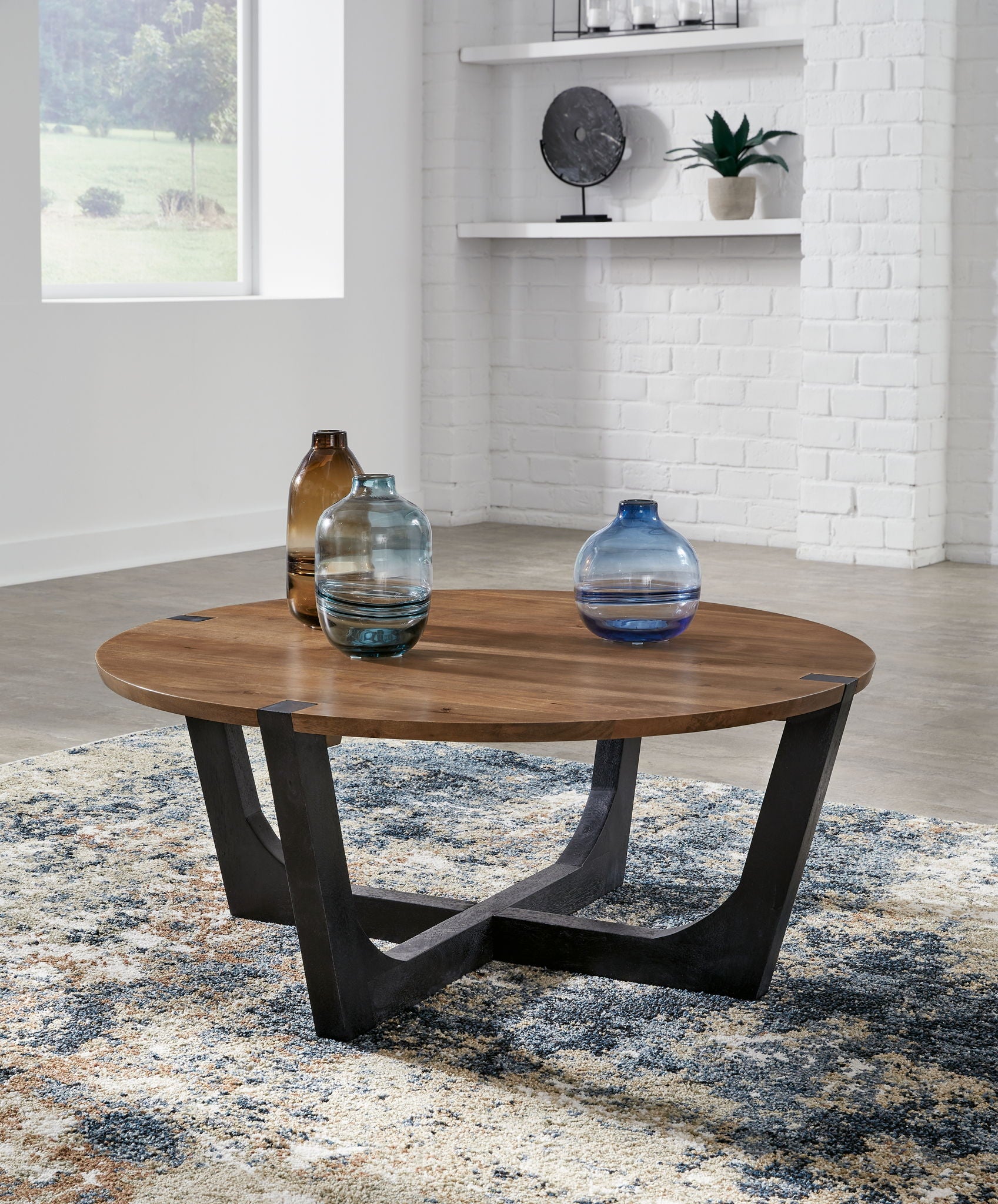 Hanneforth - Table Basse Ronde - Marron