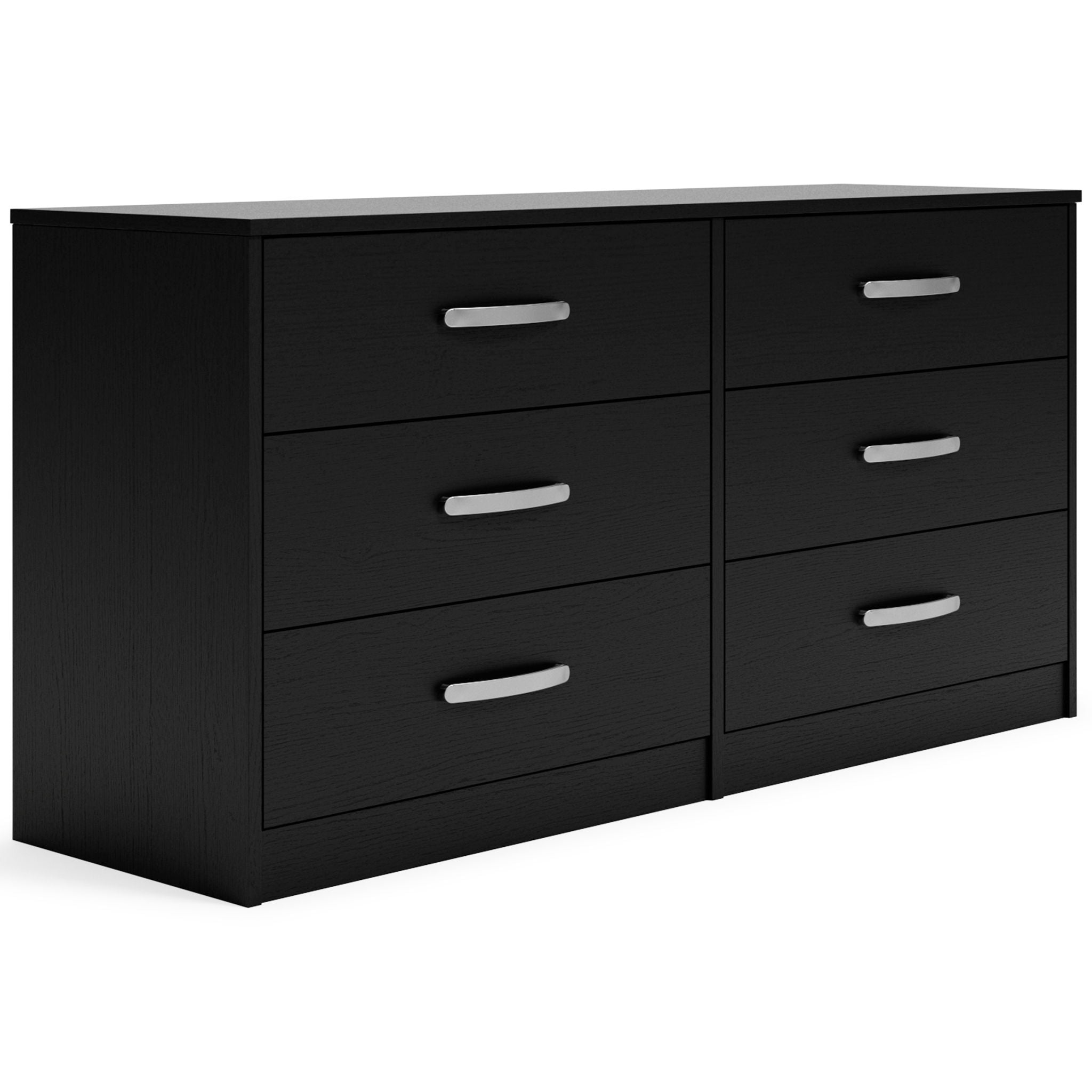 Commode à six tiroirs Finch – Hauteur 73,66 cm – Noire