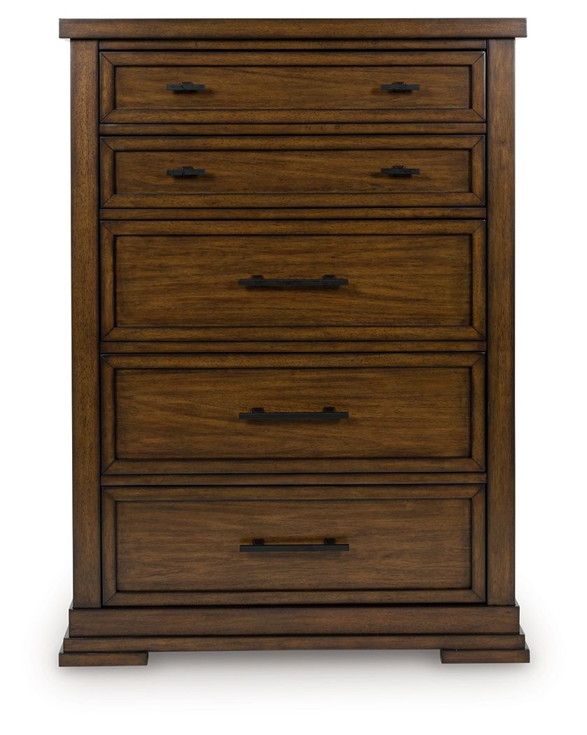 Commode à cinq tiroirs Taffenbrook - Brun moyen