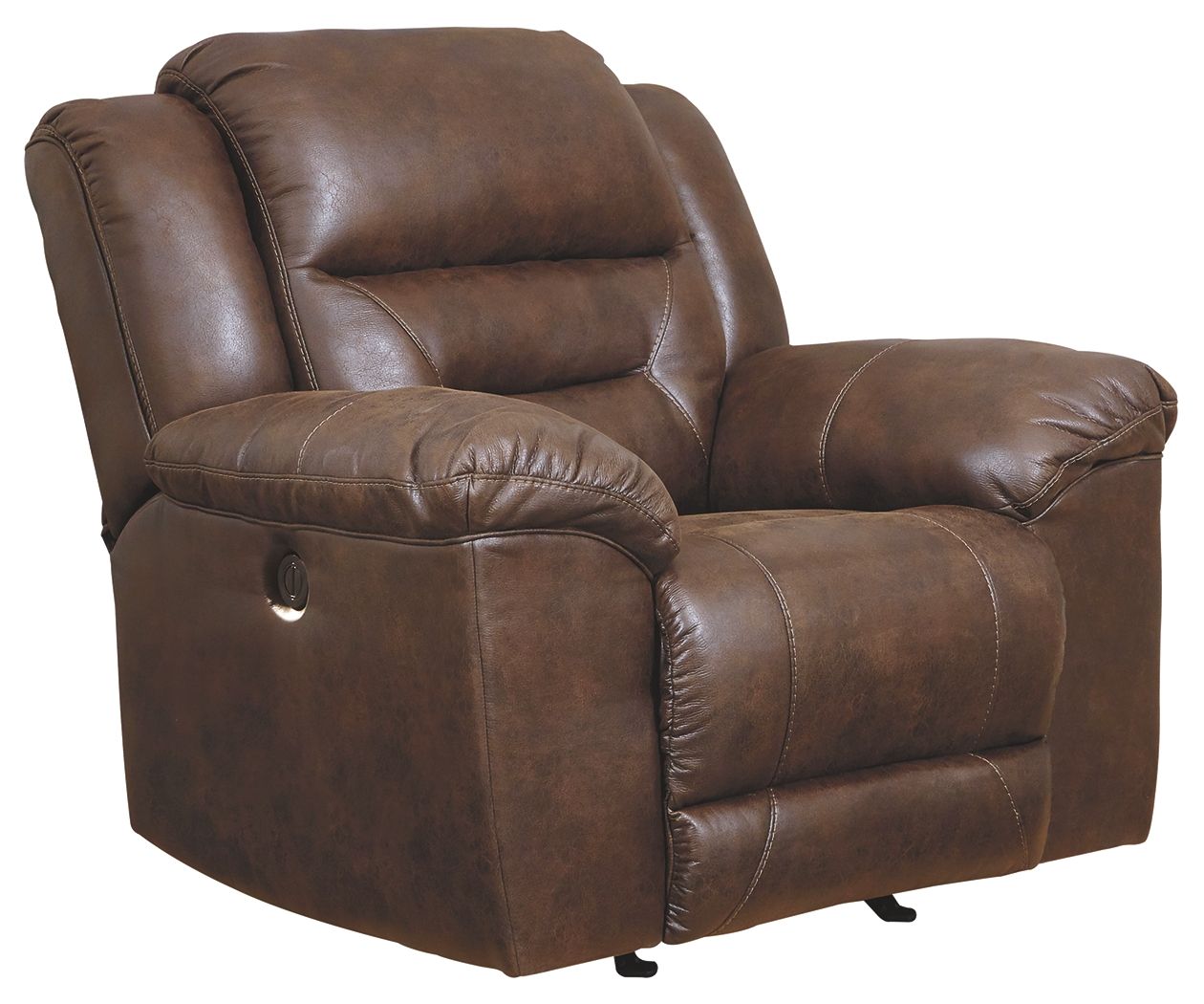 Stoneland - Fauteuil inclinable motorisé - Similicuir - Chocolat