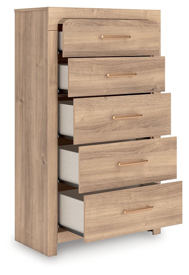 Commode à cinq tiroirs Kinlanni - Tan