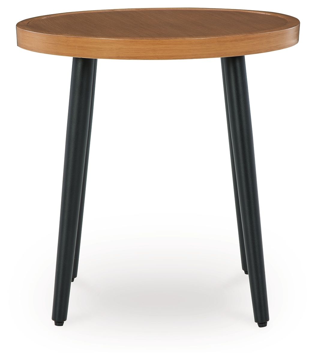 Horizon Hall - Table d'appoint ronde - Marron bicolore
