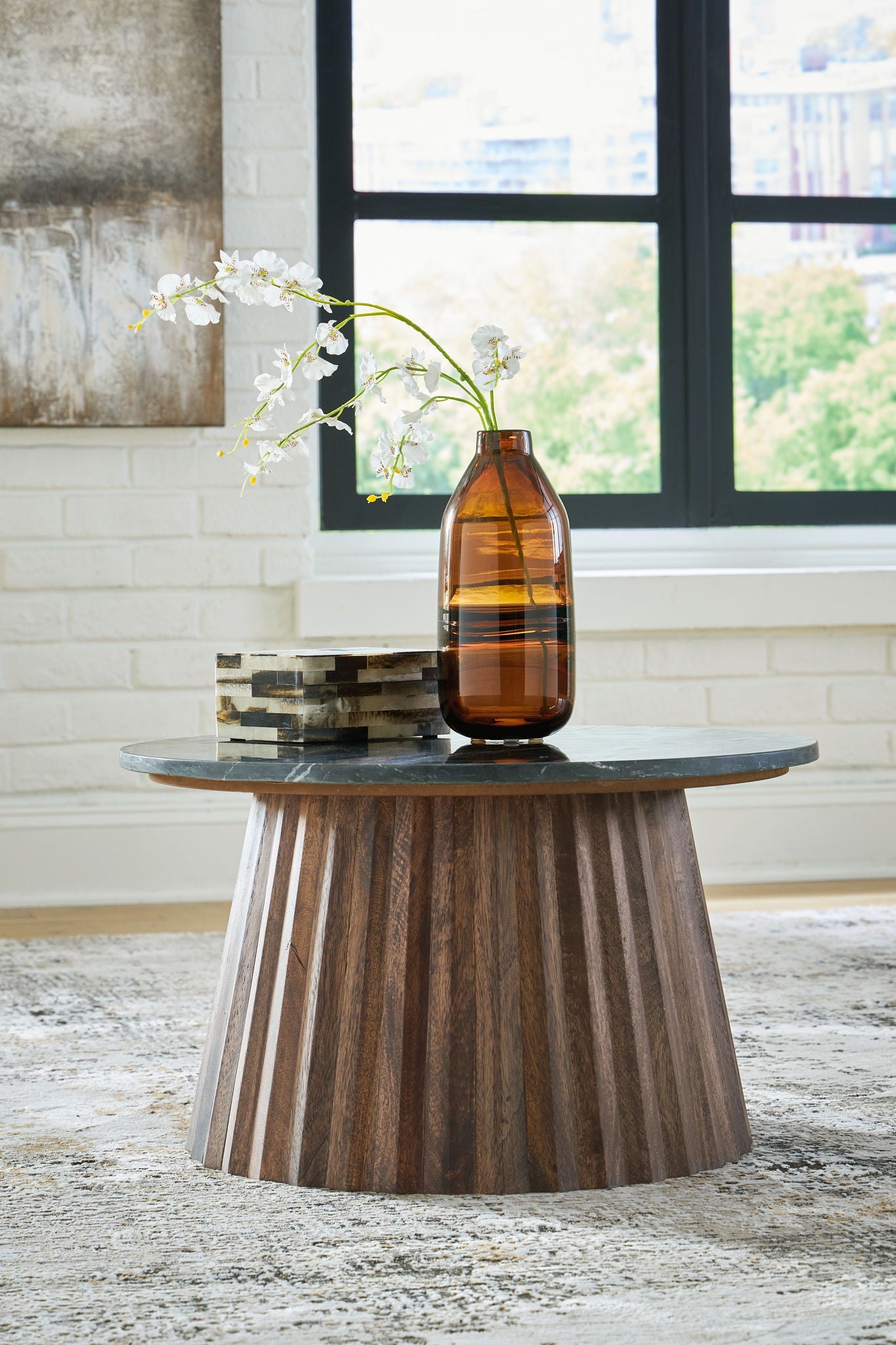 Ceilby - Table d'appoint Accent - Noir / Marron