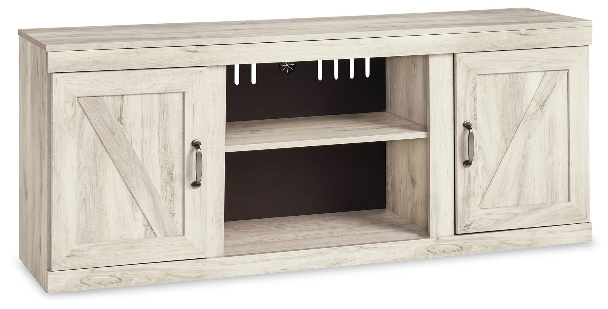 Bellaby - 60" TV Stand w/Fireplace Option - Whitewash